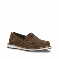 Ariat Ladies Cruiser Floral Embossed Suede Brown Slip On Shoes 10031609