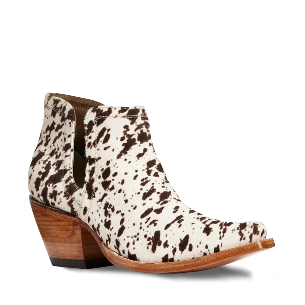 Ariat Ladies Dixon Brown & White Cowhide Ankle Bootie 10033882 3 Ariat Ladies Dixon Brown & White Cowhide Ankle Bootie 10033882