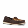 Ariat Ladies Chocolate Suede & Leopard Hair On Cruiser Shoe 10038413 -Ariat Store 10038413