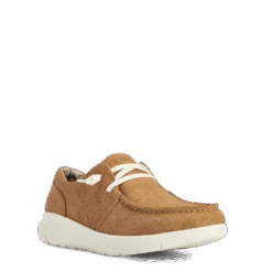 Ariat® Ladies Hilo Tan Floral Emboss Slide On Shoes 10040243