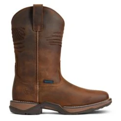 Ariat Ladies Anthem Patriot Waterproof Brown Square Toe Boots 10040369 -Ariat Store 10040369 3