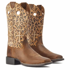Ariat® Ladies Round Up Crossroads Brown Leopard Western Boots 10042384 15 Ariat® Ladies Round Up Crossroads Brown Leopard Western Boots 10042384 -Ariat Store 10042384a
