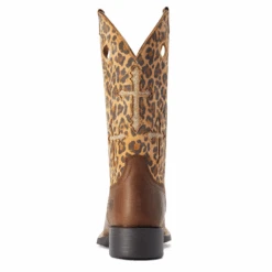 Ariat® Ladies Round Up Crossroads Brown Leopard Western Boots 10042384 11 Ariat® Ladies Round Up Crossroads Brown Leopard Western Boots 10042384 -Ariat Store 10042384c