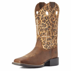 Ariat® Ladies Round Up Crossroads Brown Leopard Western Boots 10042384 13 Ariat® Ladies Round Up Crossroads Brown Leopard Western Boots 10042384 -Ariat Store 10042384d