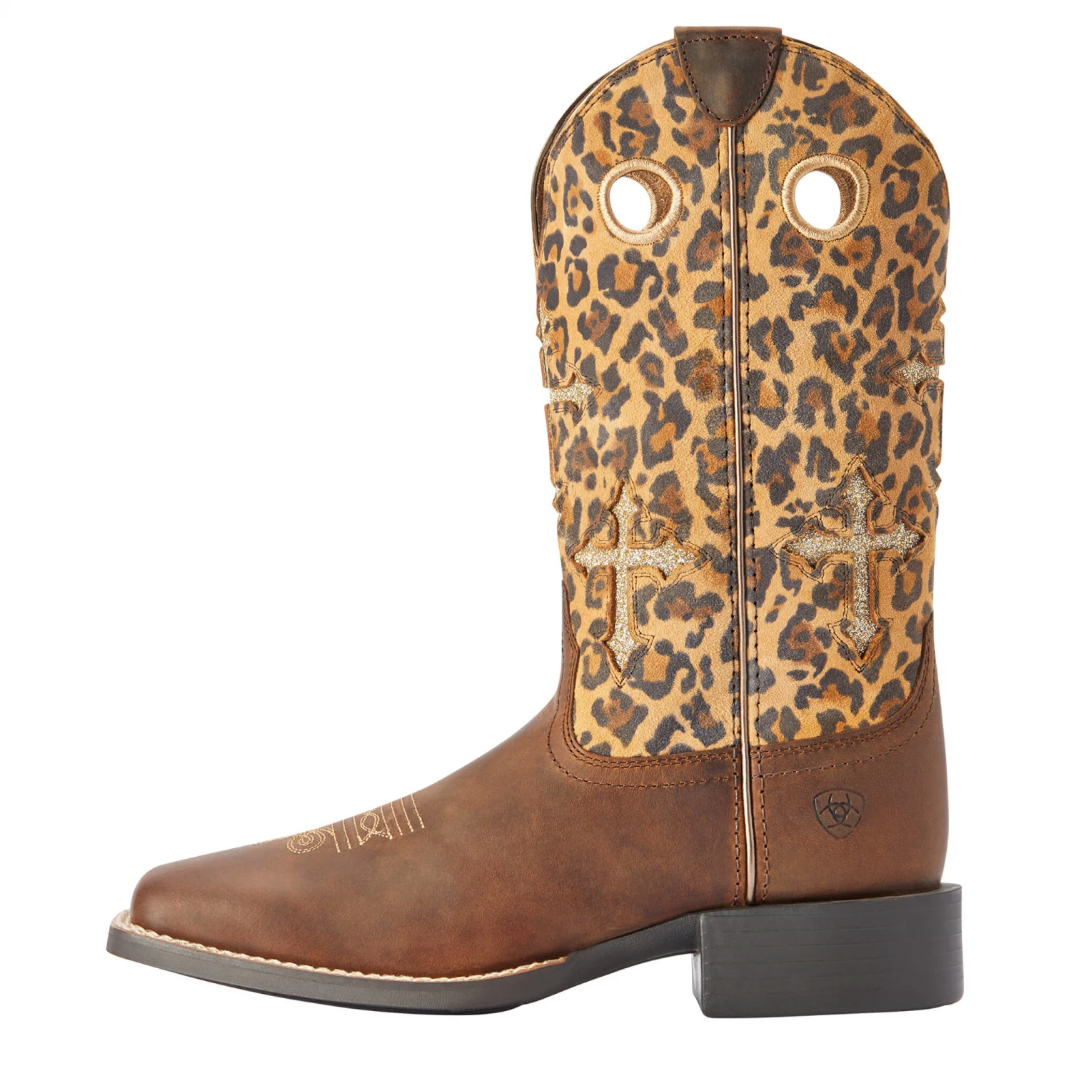 Ariat® Ladies Round Up Crossroads Brown Leopard Western Boots 10042384 6 Ariat® Ladies Round Up Crossroads Brown Leopard Western Boots 10042384 - Image 4