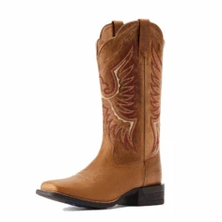 Ariat® Ladies Rockdale Almond Buff Tan Western Boots 10044415 -Ariat Store 10044415f 18449635 4bd5 498f 85da 4ff20daaa196