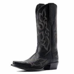 Ariat® Ladies Jennings Stretchfit Black Deertan Western Boots 10044501 -Ariat Store 10044501a