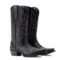 Ariat® Ladies Jennings Stretchfit Black Deertan Western Boots 10044501 -Ariat Store 10044501g