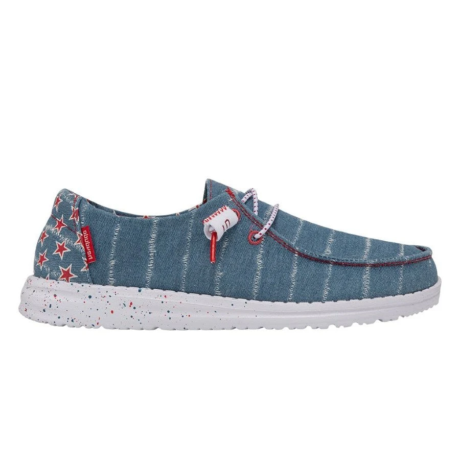 Hey Dude Ladies Wendy Denim Star Shoes 40158-4NR 5 Hey Dude Ladies Wendy Denim Star Shoes 40158-4NR - Image 3