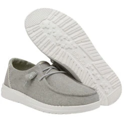 Hey Dude Ladies Wendy Chambray Braid Grey Shoes 121413327 10 Hey Dude Ladies Wendy Chambray Braid Grey Shoes 121413327 -Ariat Store 121413327 WENDY CHAMBRAY BRAID GREY LEFT 33