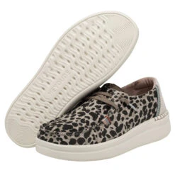 Hey Dude Ladies Wendy Ride Platform Jungle Beige Slip On Shoes 121940570 -Ariat Store 121940570 WENDY RISE JUNGLE BEIGE LEFT 3