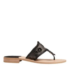 Jack Rogers Ladies Crackled Metallic Gunmetal Flat Sandals 142211JK02 9 Jack Rogers Ladies Crackled Metallic Gunmetal Flat Sandals 142211JK02 -Ariat Store 142211JK02 1