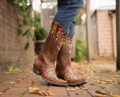 Old Gringo Sora 13" Multicolor Floral Embroidery Boots - Brass L841-3 -Ariat Store 1 eafa62f6 251a 49c2 8803 7a3ebf03974c