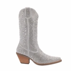 Dingo® Ladies Silver Dollar Rhinestone Silver Boots DI570-GY6 -Ariat Store 570b