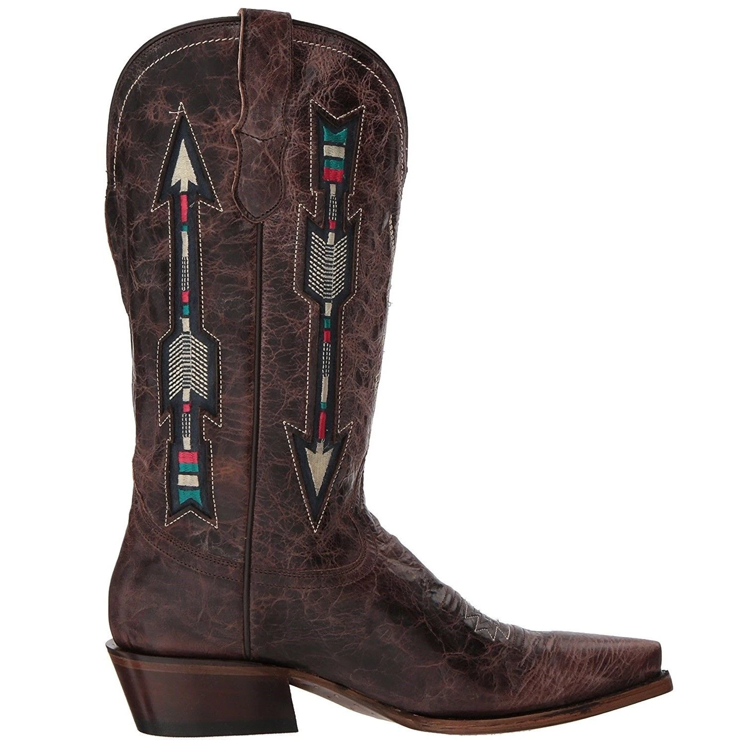 Roper Ladies Brown Embroidered Arrow Underlay Boots 09-021-8126-1426 5 Roper Ladies Brown Embroidered Arrow Underlay Boots 09-021-8126-1426 - Image 3
