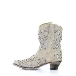 Corral Boots Corral Ladies Mariah White Glitter Inlay & Crystals Ankle Boots A3550 -Ariat Store 57 4b7fde52 d80c 49b8 9c70 260cd6eb980c