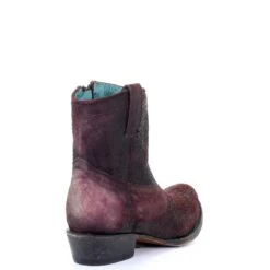 Corral Boots Corral Ladies Wine Red Lamb Round Toe Shortie Ankle Boots C3416 -Ariat Store 57 4e95dfc6 d6de 47b4 b632 a3323126c9ba
