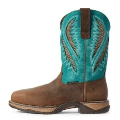 Ariat® Ladies VentTEK™ Turquoise Composite Toe Work Boots 10031663 -Ariat Store 57 9b50577e 1e33 4155 ba9f 4ae5f4606313