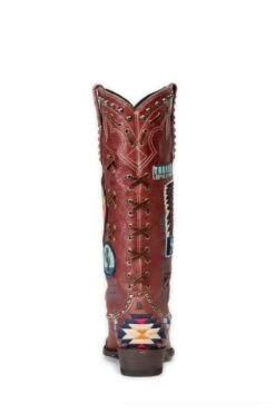Double D Ranch Ladies Escalante Red Patchwork Biker Boots DDL044-1 -Ariat Store 57 aca22598 ca3f 48da 8bff cf0c68933684