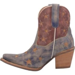 Dingo Ladies Liberty Stars Red & Blue Snip Toe Booties DI769 -Ariat Store 769 3