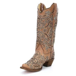 Corral Boots Corral Ladies Josefina Brown Glitter Inlay Boots A3352 -Ariat Store A3352 2