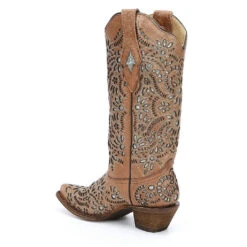 Corral Boots Corral Ladies Josefina Brown Glitter Inlay Boots A3352 -Ariat Store A3352 4