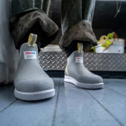 XTRATUF Ladies Ankle Deck Sport Gray & Yellow Boots ADSW-108 -Ariat Store ADSW108 9 EXTRALARGE