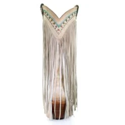 Corral Boots Corral Ladies Bone Multicolor Crystal And Fringe Snip Toe Boots C3424 -Ariat Store C3424 2