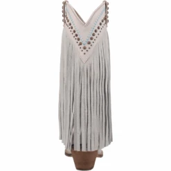 Dingo® Ladies Gypsy Almond Toe Fringed White Boots DI737-WHT -Ariat Store DI737 WHT 3