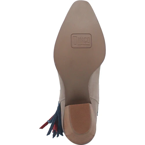 Dingo® Ladies Grey Glory Fringe Bootie DI767-GY 9 Dingo® Ladies Grey Glory Fringe Bootie DI767-GY - Image 7