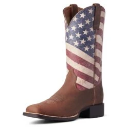 Ariat Ladies Round Up Patriot Stars & Stripes Western Boots 10038397 11 Ariat Ladies Round Up Patriot Stars & Stripes Western Boots 10038397 -Ariat Store F21 WMS WEST 10038397 3 4 front