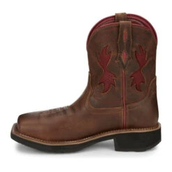 Justin Ladies Lathey Brown Nano Composite Square Toe Work Boots GY9962 13 Justin Ladies Lathey Brown Nano Composite Square Toe Work Boots GY9962 -Ariat Store GY9962 617x563 Instep