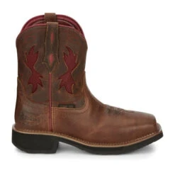 Justin Ladies Lathey Brown Nano Composite Square Toe Work Boots GY9962 11 Justin Ladies Lathey Brown Nano Composite Square Toe Work Boots GY9962 -Ariat Store GY9962 617x563 Profile