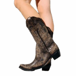 Corral Boots Corral® Ladies Black Leopard Print Overlay Studded Boots C3881 -Ariat Store My project