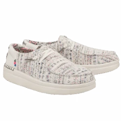 Hey Dude Ladies Wendy Rise Boho White Slip On Shoe 121940213