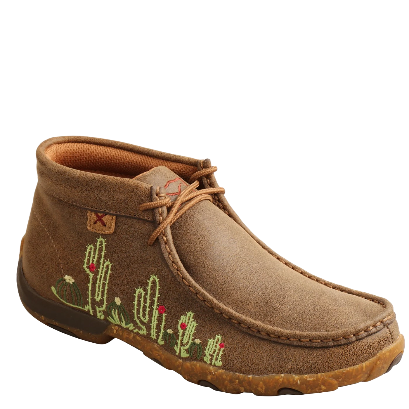 Twisted X Ladies Chukka Driving Moc Cactus Embroidery Shoes WDM0145 3 Twisted X Ladies Chukka Driving Moc Cactus Embroidery Shoes WDM0145