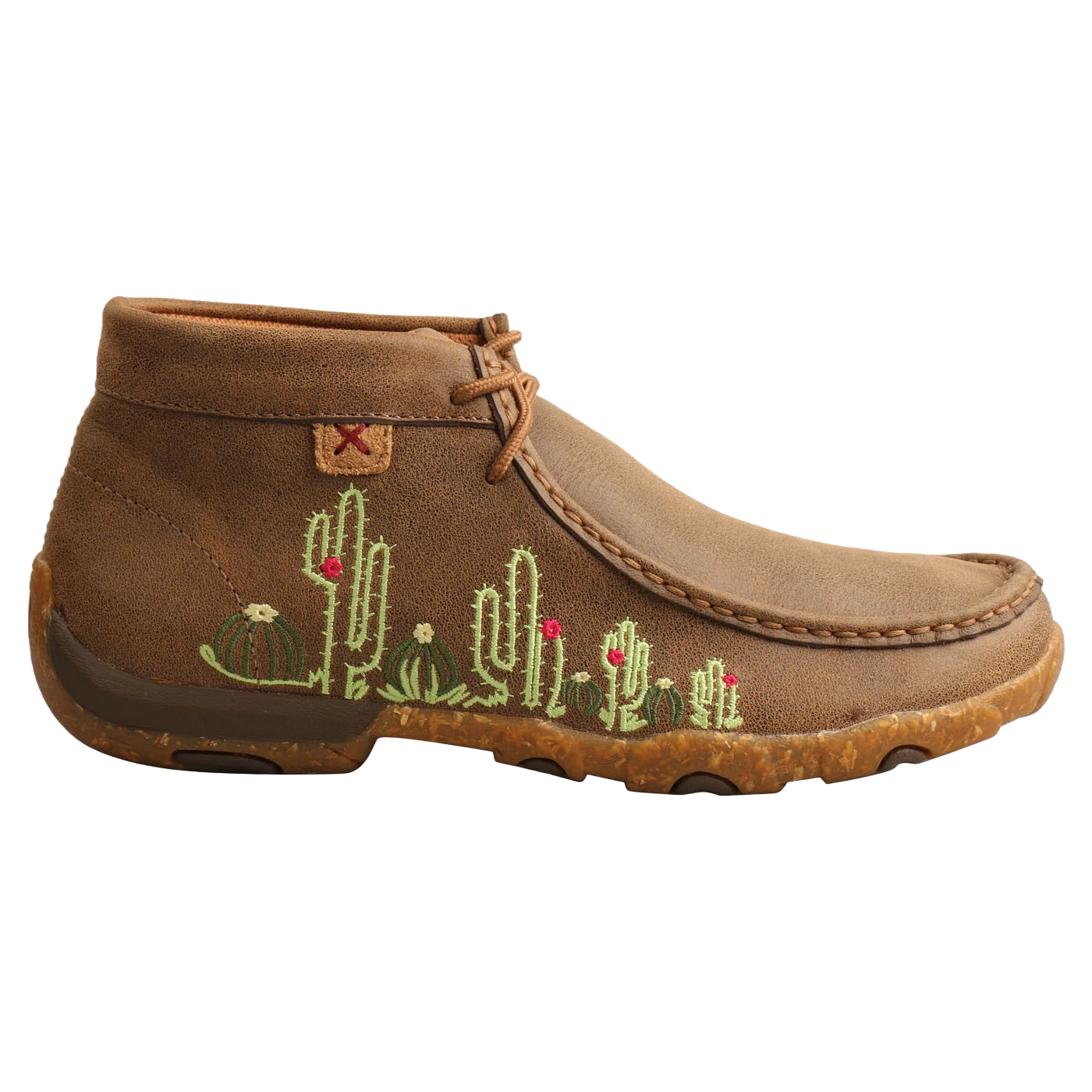 Twisted X Ladies Chukka Driving Moc Cactus Embroidery Shoes WDM0145 4 Twisted X Ladies Chukka Driving Moc Cactus Embroidery Shoes WDM0145 - Image 2