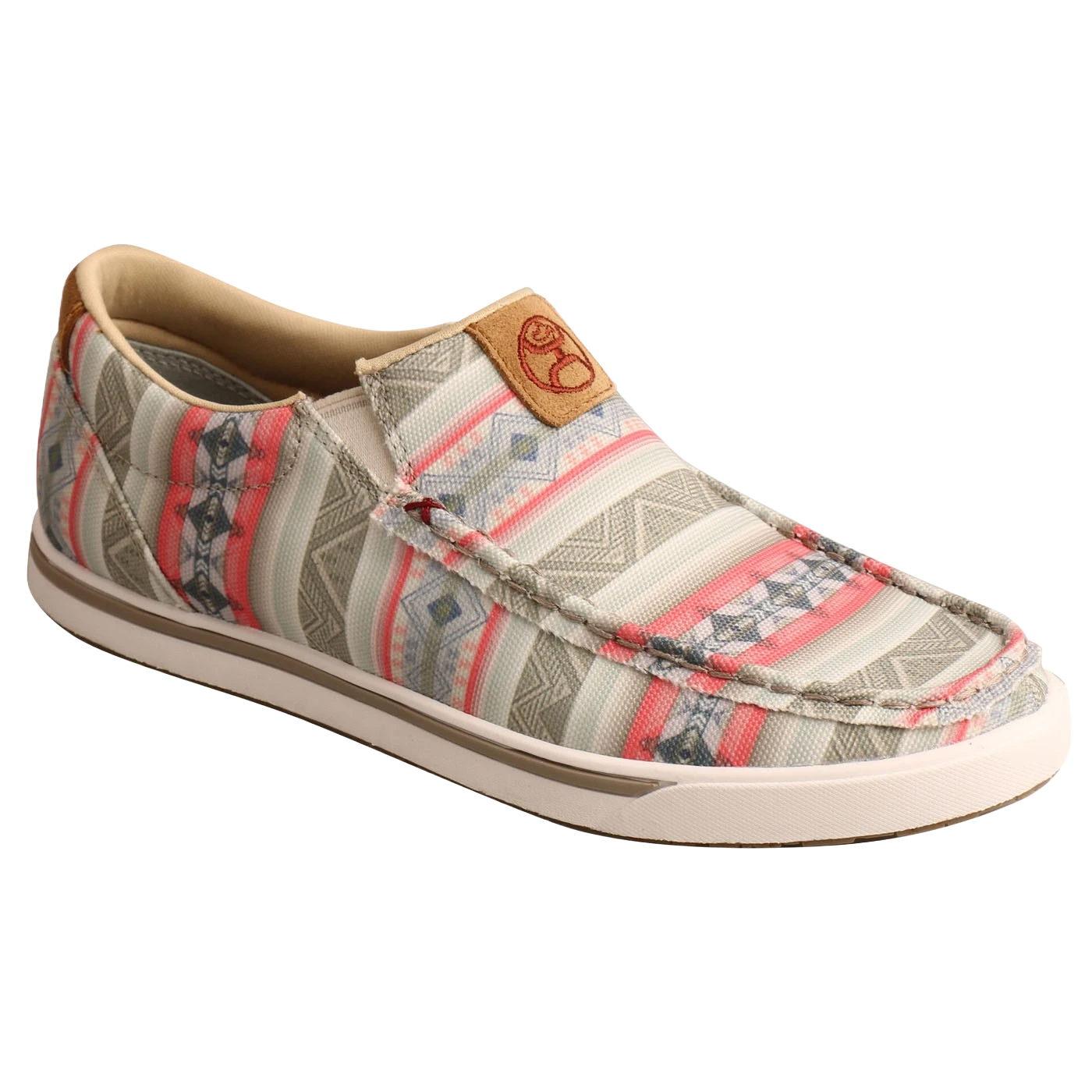 Twisted X Ladies Hooey Loper Pink Aztec Slip-On Shoes WHYC021 3 Twisted X Ladies Hooey Loper Pink Aztec Slip-On Shoes WHYC021