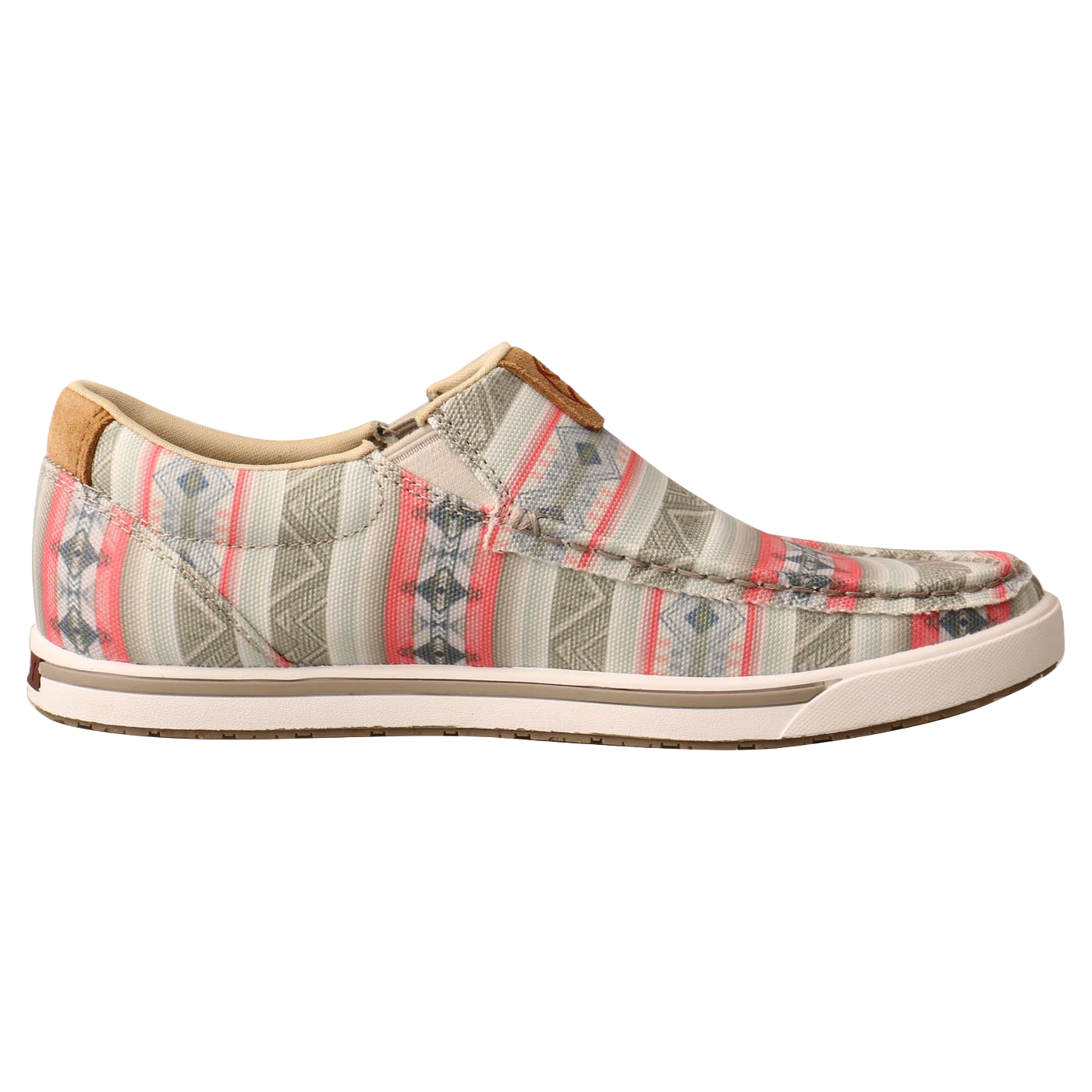 Twisted X Ladies Hooey Loper Pink Aztec Slip-On Shoes WHYC021 4 Twisted X Ladies Hooey Loper Pink Aztec Slip-On Shoes WHYC021 - Image 2