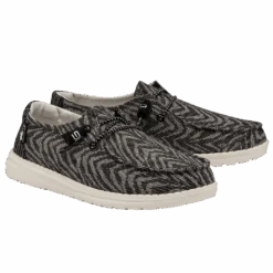 Hey Dude Ladies Wendy Woven Zebra Black Shoes 121414740