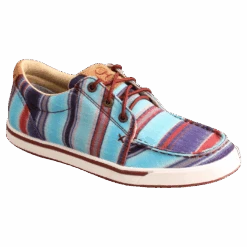Twisted X Ladies Hooey Loper Blue Serape Print Lace-Up Shoes WHYC023