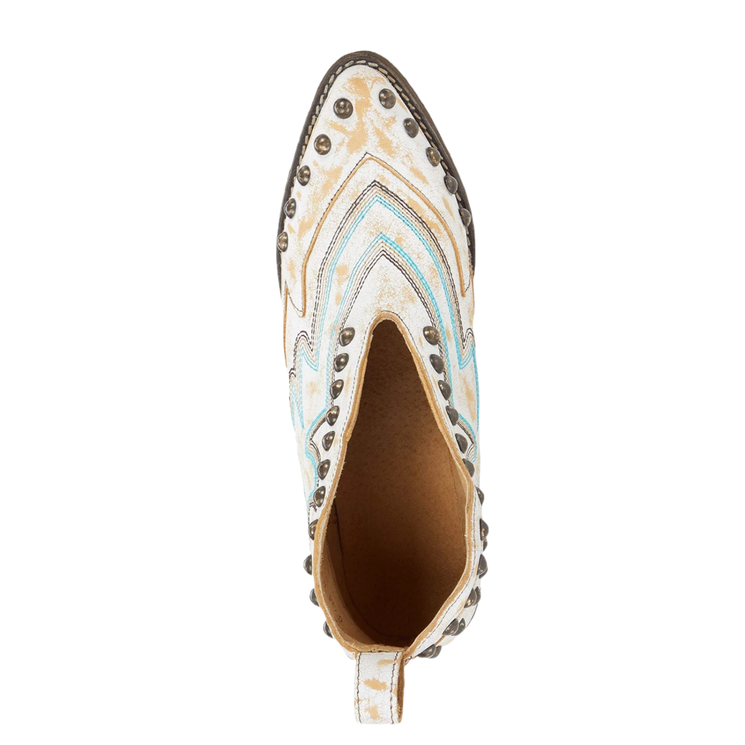 Circle G By Corral Ladies White Studs Booties Q0167 4 Circle G By Corral Ladies White Studs Booties Q0167 - Image 2