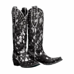 Lane Ladies Wild Hair Sterling Cinder Black Snip Toe Boots LB0486B