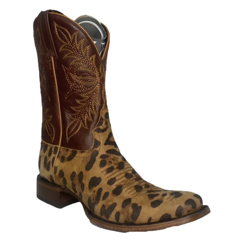 Caborca Silver® Ladies Chita Miel & Brown Square Toe Boots SL-MEA089 3 Caborca Silver® Ladies Chita Miel & Brown Square Toe Boots SL-MEA089