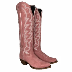 Caborca Silver® Tennessee Whiskey Gamuza Rosa Snip Toe Boots SLMAF056