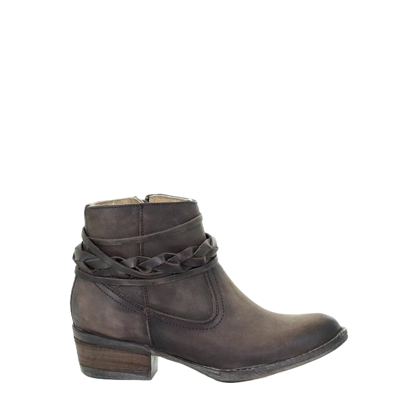 Circle G By Corral Ladies Burnished Brown Top Strap Bootie Q0028 4 Circle G By Corral Ladies Burnished Brown Top Strap Bootie Q0028 - Image 2