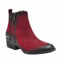 Circle G By Corral Ladies Burnished Red Double Zipper Bootie Q0023