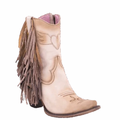 Junk Gypsy Ladies Spirit Animal Bone Suede Fringe Ankle Boot JG0040C