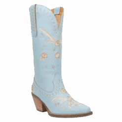 Dingo Ladies Full Bloom Blue Almond Round Toe Boots DI939-BLOOM