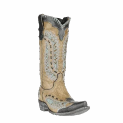 Old Gringo Ladies Quiroga Bone & Turquoise 13" Leather Boots L3547-2